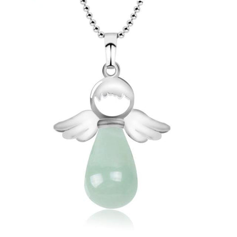 Pendentif Ange Gardien "Connaissance" en Aventurine Verte