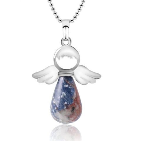 Pendentif Ange Gardien "Stabilité" en Sodalite