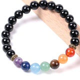 Bracelet "Extrême Protection" 7 Chakras en Obsidienne