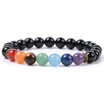 Bracelet "Extrême Protection" 7 Chakras en Obsidienne