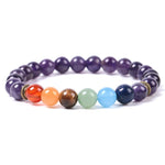 Bracelet "Humilité et Guérison" 7 Chakras en Améthyste