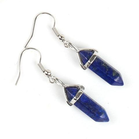 Boucles d'Oreilles Hexa "Regain de Confiance" en Lapis Lazuli