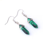 Boucles d'Oreilles Hexa "Persuasion" en Malachite