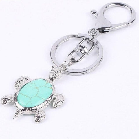 Porte-Clé Tortue "Équilibre" en Turquoise