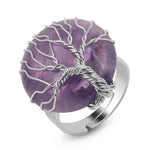 Bague Arbre de Vie "Humilité" en Améthyste