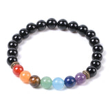 Bracelet "Extrême Protection" 7 Chakras en Obsidienne