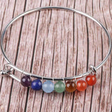 Bracelet Argenté/Doré "Guérison" 7 Chakras