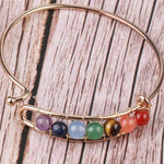 Bracelet Argenté/Doré "Guérison" 7 Chakras