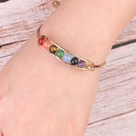 Bracelet Argenté/Doré "Guérison" 7 Chakras